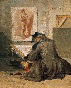 Jean Simeon Chardin Young Student Drawing oil on canvas